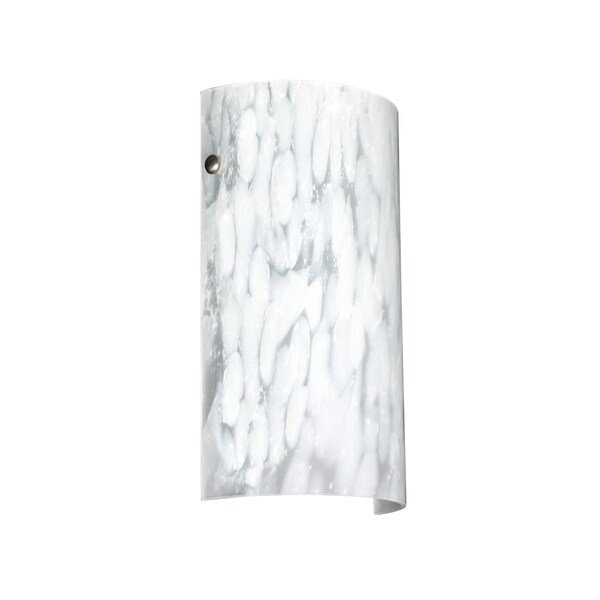 Besa Lighting Tamburo 7 Wall Sconce, Carrera, Satin Nickel Cap Finish, 1x75W Incandescent 704219-SN - main